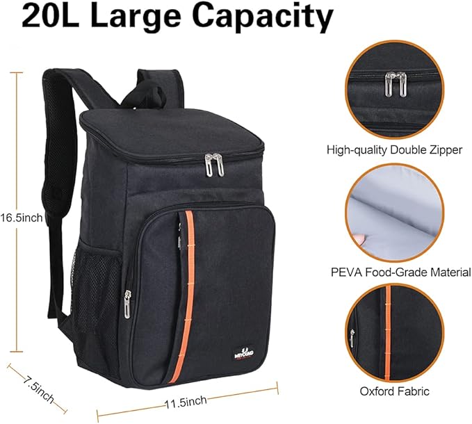 CODOBON Cooler Backpack 20L Insulated Backpack Coolers Lightweight Leak-Proof - Image 2