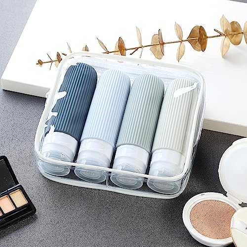 Travel Bottles for Toiletries (3 Ounces / Grey)