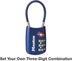 Master Lock Blue Set Your Own Combination TSA Approved Luggage Lock, Travel - Image 5