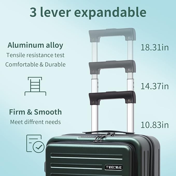 TydeCkare 20 Inch Carry On Luggage - Image 8