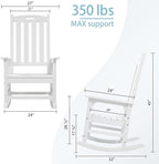 Psilvam Oversized Outdoor Rocking Chair, - Image 3