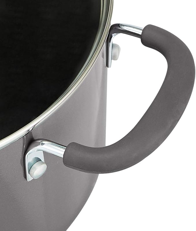 Amazon Basics Aluminum 12-Piece Cookware Set, Pans and Utensils - Image 6