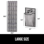 GORILLA GRIP Over the Door Shoe Organizer, 35 Large Breathable Mesh Pockets - Image 6