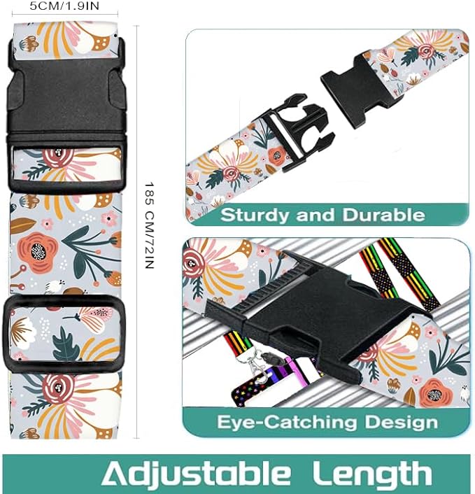 Luggage Straps for Suitcases Travel Belt Accessories, Cute Suitcase Strap - Image 2