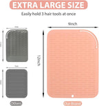 Large Silicone Heat Resistant Mat, Portable Travel Hot Hair Tools Holder Pad for Curling Iron, Flat Iron, Hair Straightener and Other Styling Tools(12.0" x 9.0")