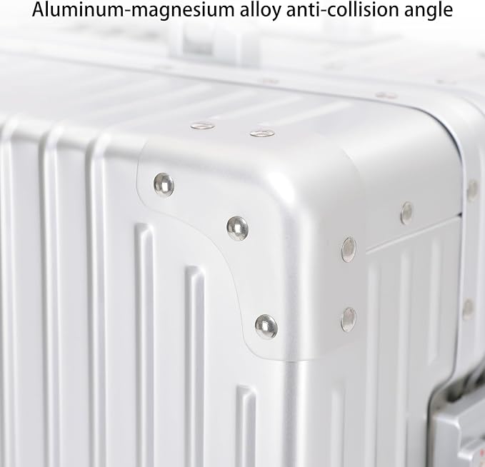 Metal All Aluminum Carry-on Luggage TSA Customs Lock Zipperless Silent Rotary - Image 9
