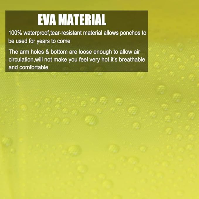 Rain Coats - Reusable EVA Rain Ponchos - Image 3