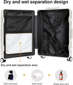 2-Piece Hardshell Zipperless Luggage Set, 20/26" Aluminum Frame Hardshell - Image 4