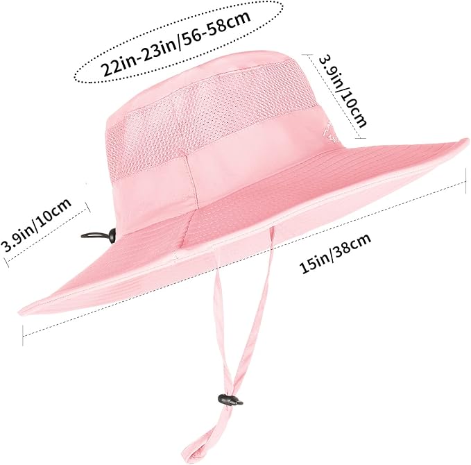 Sun Hats for Men Women Fishing Hat UPF 50+ Breathable Wide Brim Summer UV - Image 6