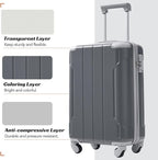 Merax Luggage Set 3 Piece, 20 Inch Carry on Spinner Suitcase - Image 4