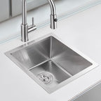 POPFLY 15x17 Inch Undermount Bar Prep Sink, 15” Undermount Rectangle Kitchen - Image 8