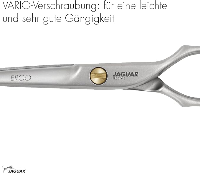 Jaguar Hairdressing Shears Pre Style Ergo 6.0 Inch Professional Stainless Steel Hair Cutting & Trimming Scissors for Salon Stylists and Barbers, Satin Finish Look, Classic Design, Made in Germany