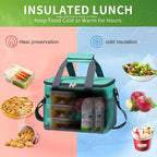 iknoe Large Foldable Cooler Bag, 8.5L Insulated Lunch Bag, Leakproof Lunch - Image 2