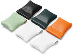 2 Pack PU Leather Slim Engagement Wedding Ring Pouch Leather Jewelry Pouch - Image 8