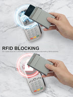 Slim Wallet for Men and Women, Pop Up Credit Card Wallet Metal Minimalist Cards - Image 3