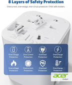 Acer US to Europe Plug Adapter, Universal Travel Adapter, International Power - Image 7