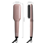 MEGAWISE Pro Ceramic Ionic Hair Straightener Brush for Home Salon | MCH Fast 20s Heating Tech with Auto-Off Safety | Anti-Scald with Universal Dual Voltage | Rotatable Power Cord