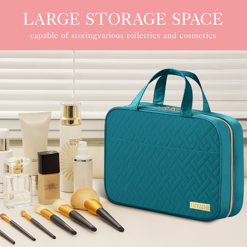 Hanging Travel Toiletry Bag Women Men Essentials Teal (Teal / Medium)
