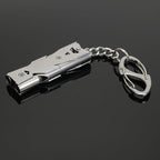 Whistle Emergency Whistles Keychain Rape Whistle Stainless Steel High Decibel - Image 2