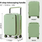 mixi Carry On Luggage Wide Handle Luxury Design Rolling Travel Suitcase PC - Image 6