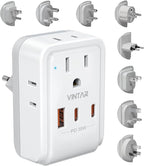 Universal Travel Adapter Kit, VINTAR PD 35W International Power Adapter by VINTAR