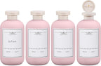 ASEVAT 6.7oz 4Pcs Plastic Refillable Travel Shampoo & Conditioner Bottles by ASEVAT