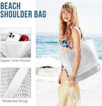 Beach Bags for Women, Foldable Mesh Tote Bag - Image 7