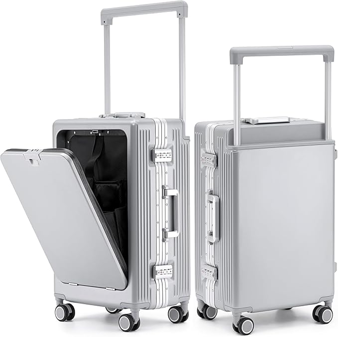 feilario 20" Aluminium Frame Hardside PC Carry on Luggage by feilario