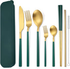 AARAINBOW 6 Pieces Stainless Steel Flatware Set Portable Reusable Cutlery Set by AARAINBOW