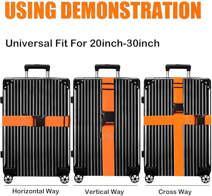 Luggage Straps for Suitcases TSA Approved-2 Pack Bright Personalized Luggage - Image 4