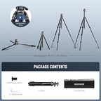 NEEWER LITETRIP LT07 61" Aluminum Travel Tripod Stand - Image 8