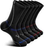 BULLIANT Compression Socks for Men 6Pairs, Athletic Crew Socks Cushioned For by BULLIANT