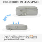 BAGAIL 4 Set/6 Set/8 Set Compression Packing Cubes Travel Accessories - Image 5