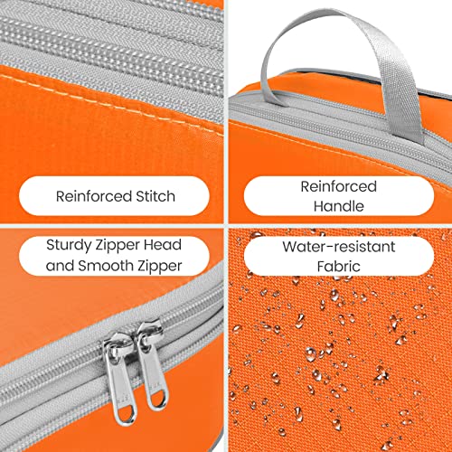Compression Packing Cubes for Travel (01 Orange / 4-Piece Set)