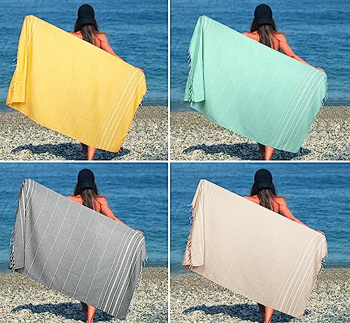Cotton Turkish Beach Towels (39 x 72 inch ( Beach towel - 4 PACK ) / Multicolor)