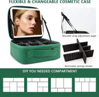 Travel Makeup Bag, with Mirror 3 Color Setting and Detachable 10x Magnifying - Image 2