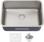 KRAUS Dex 25-inch Undermount 16 Gauge Stainless Steel Single Bowl Kitchen Sink by KRAUS