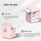 EPICKA Universal Travel Adapter, International Power Plug Adapter - Image 6