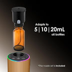 Waterless Essential Oil Diffuser, Battery Powered Mini Scent Air Machine, Aromatherapy Mist Diffuser for Home Room Car Office (Gold)