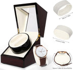Uten Automatic Watch Winder Box Luxury Wooden Watch Storage Case, Double Watch - Image 5