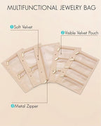 Vlando Jewelry Box for Girls Women, Display Portability Jewelry Pouch Storage - Image 4