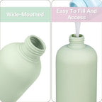 ASEVAT3.4oz 3Pcs Green Plastic Refillable Travel Shampoo and Conditioner - Image 6