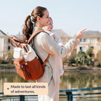 BabbleRoo Leather Diaper Bag Backpack, Unisex Stylish Travel Back Pack Nappy - Image 8