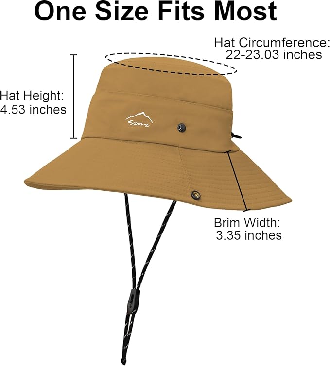 Sun Hats for Women Bucket Hat UV Protection Fishing Hat Wide Brim Safari Hats 2 - Image 5