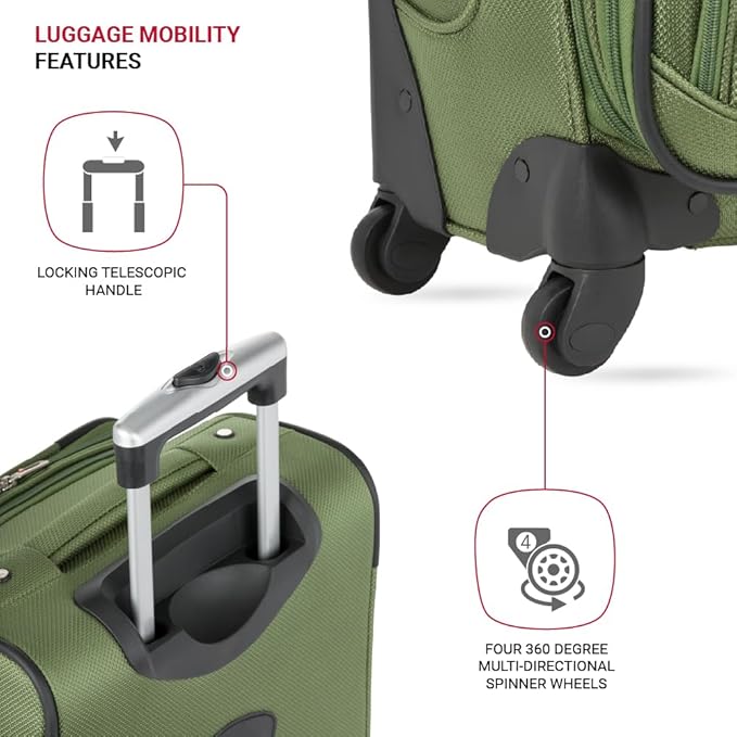SwissGear Sion Softside Expandable Luggage, 3-Piece Set - Image 2