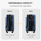 LEVEL8 Grace Carry On Luggage Airline Approved, 20 Inch Expandable Hardside - Image 4