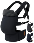 Reversible Baby Carrier – Black Solid & Houndstooth; Lightweight & Breathable by Tivellary
