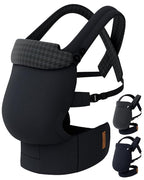 Reversible Baby Carrier – Black Solid & Houndstooth; Lightweight & Breathable by Tivellary