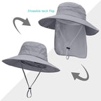Sun Hats for Men Women, UPF50+ Protection Safari Hat, Wide Brim Fishing Hat - Image 2