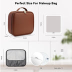 Travel Makeup Bag with LED Mirror and 10x magnifying glass with 3 Lighted - Image 8